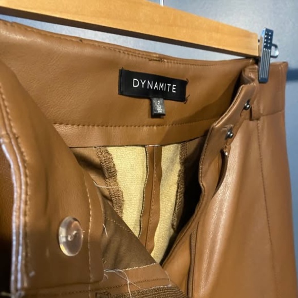 Dynamite brown leather cargo pants - Picture 6 of 6